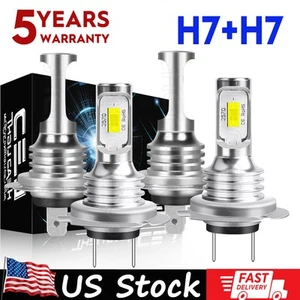 4pcs H7 For BMW 325i 328i 330i 335i E90 F30 E46 Hi Lo Beam Headlight Bulbs 6500K - Bild 1 von 18