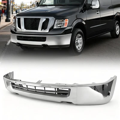 Parachoques delantero cromado para Nissan NV1500 NV2500 NV3500 SV 2012-2021 acero Foto 1 de 4