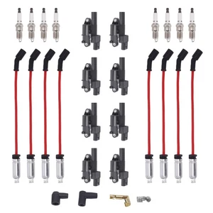 8x Ignition Coil+Spark Plug+Wire Set For Chevy Silverado 1500 GMC Tahoe D514A - Picture 1 of 18