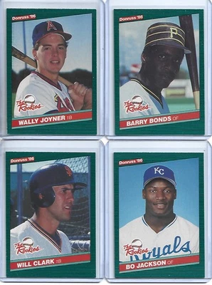 1986 Donruss The Rookies conjunto completo de beisebol 1-56-Bonds/B. Jackson/W. Controle remoto Clark - Imagem 1 de 4