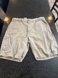 🔨 Carhartt B147 TAN Canvas Original Fit Utility Work Shorts Mens 38 Free Ship - Picture 1 of 8