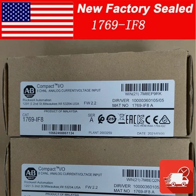 Módulo de entrada analógica AB 1769-IF8 CompactLogix 8 Pt 2022 nuevo 1769IF8 TX Foto 1 de 4