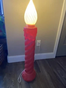 Vintage 1960's Era Blow Mold Christmas Candle Lighted 37” light inc - Picture 1 of 6