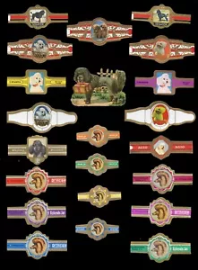POODLE FRENCH Caniche - Pudel DOG ORIGINAL VINTAGE DUTCH CIGAR BANDS x 22 - Foto 1 di 1