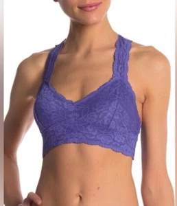 Free People L45323 Women's Purple Galloon Racerback Bralette Size XS - Picture 1 of 4