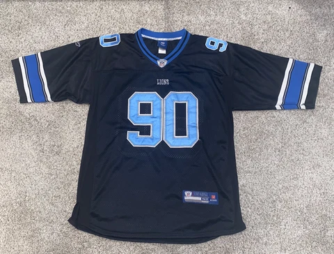 Ndamukong Suh Black Detroit Lions Reebok Jersey Men 52 Cover