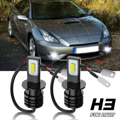 Faros antiniebla LED H3 para Toyota Celica 2000-2001 2002 2003 2004 2005 2 piezas 6000 k Foto 1 de 4