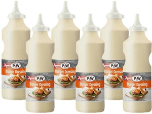 6x P&W Burger Dressing 900g Squeeze Flasche Hamburger Sauce Dip (5,55 EUR/kg) - Bild 1 von 2