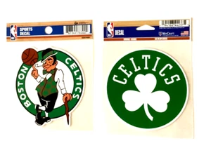 Two Boston Celtics Logo - Die Cut Laminated Vinyl Sticker/Decal - Picture 1 of 3
