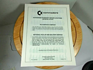 Publicación de computadora vintage 1985 con garantía autorizada Commodore ubicaciones de reparación - Imagen 1 de 5