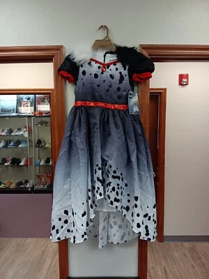 Новый с Ярлыками маскировка Disney злодеи Cruella De Vil размер M 8-10 престиж детский костюм - Изображение 1 из 4
