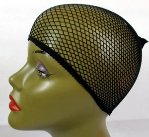 Lot of 2, 7, 12, 27 HATS--Black Hair Net Weaving Cap Liner Wig Cap One Size - Picture 1 of 3
