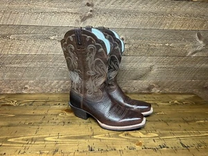 ARIAT (15825) Rowdy Legend Brown Leather Western Cowboy Boots Women’s Size 6.5 B - Picture 1 of 10