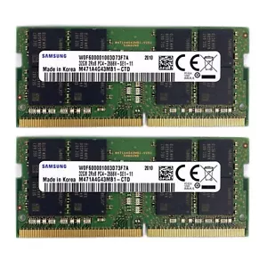 Samsung 32GB (2X 16GB) DDR4 2666MHz PC4-21300 SODIMM Memory Ram M471A4G43MB1-CTD - Picture 1 of 3