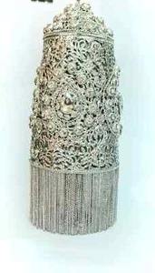 Handmade silver metal potali bag Ethnic Indian Wedding Clutch - Partywear Purse - Picture 1 of 4