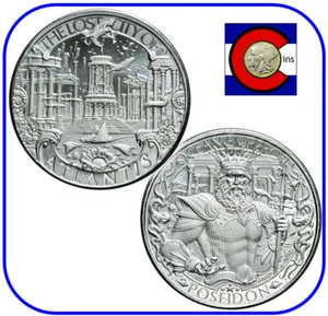 Atlantis (Poseidon) 1 oz 0.999 Silver Round in capsule - Mythical Cities Series - Picture 1 of 4