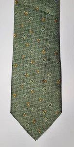 Nautica Green Woven Check Silk Tie - Picture 1 of 8
