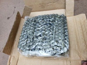 #50-2 x 10 Fuß Doppelglied Nietete Stahl Rollenkette Handelsqualität Neu - Bild 1 von 4