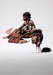 LIBERATORE POSTER DEDICATO A CORTO MALTESE FIRMATO - Picture 1 of 1