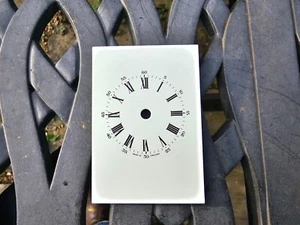 Carriage clock dial 86mm x 59mm NOS ENGLAND clockmakers spares - Picture 1 of 7