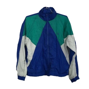 Olympics Apparel Mens USA Stadium Jacket Blue Green White Color Block Lined L - Picture 1 of 9