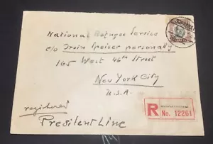 Holocaust Rare 1941 Shanghai President Line Refugee Cover - Picture 1 of 5