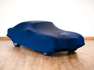 Aston Martin Works Soft Stretch Car Cover in Navy Blue with Silver Wings Logo - Picture 1 of 8