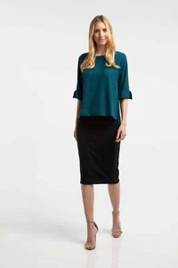Womens Ponte Classic Below The Knee Pencil Straight Skirt - Picture 1 of 3