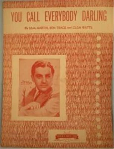 You Call Everybody Darling Sheet Music Blue Barron Voice Guitar Piano 1946 - Picture 1 of 3