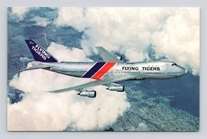 Postal Flying Tigers Boeing 747 Jet Freighter Avión Aerolínea - Imagen 1 de 2