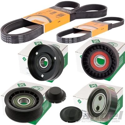 4x INA ROLLERS + CONTI V-RIBBED BELT for AUDI A4 B6 + B7 A6 C5 + QUATTRO 2.5 TDI - Image 1 of 4