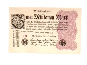 1923 Deutschland Weimarer Republik 2.000.000 Mark Banknote Stempelglanz - Bild 1 von 1