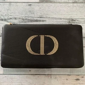 Christian Dior Vanity Pouch Novelty Ladies BLACK w/ MIROR vip gift 12×20×5cm - Picture 1 of 5