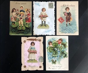 5x CPA Cartes Postales Postcards CHROMO ca. 1900/1910 Theme ENFANTS Children - Picture 1 of 5