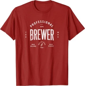 Retro Professional Home Brewer by Turbo Volcano T-Shirt *NEW 10 Colors* - Picture 1 of 11