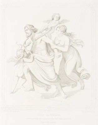 SCHLEICH (*1812) nach KAULBACH (*1805), Mythische Szene aus Musarion, Sst. - Bild 1 von 4