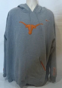 Nike Texas Longhorns Hoodie Men’s XXL Gray Pullover Sweatshirt Embroidered Logo - Picture 1 of 20