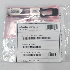 New OEM Cisco QSFP to SFP Adapter Module w/Hologram 74-9474-02 CVR-QSFP-SFP10G= - Afbeelding 1 van 5