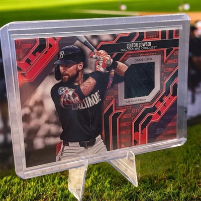 2025 Topps Series 1 Colton Cowser City Connect Relic Game Used #CC-CC Orioles - Image 1 of 2