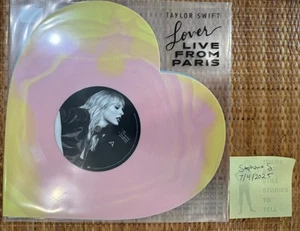 Taylor Swift Lover (Live From Paris) Heart Shaped Vinyl SHIPS NOW ✅ - Picture 1 of 2