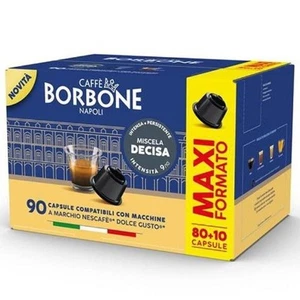 CAFFE' BORBONE MISCELA DECISA BOX90 CAPSULE COMPATIBILI NESCAFE' DOLCEGUSTO NERA - Foto 1 di 1