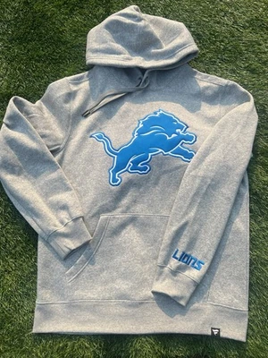 Men’s Large Detroit Lions Fanatics Legacy Fleece Pullover Hoodie Heather Gray - Image 1 of 4
