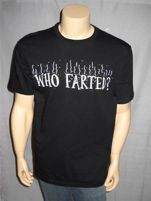 VOLCOM Y2K T Shirt Mens Size Small Black WHO FARTED? Stone Skateboard Skater NOS - Image 1 of 4