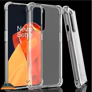 For OnePlus 9 HD Clear Case Hybrid PC + TPU Four-Corner Protective Rubber Cover - Picture 1 of 9