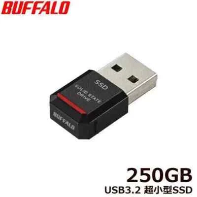 BUFFALO Ultra Compact Portable SSD 250GB - USB3.2 Gen1 SSD-PST250U3-BA/D  New JP - Image 1 of 3