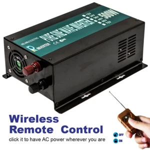 500W Pure Sine Wave Inverter Power 48V to 110V 120V Home System Truck Car Remote - Picture 1 of 11