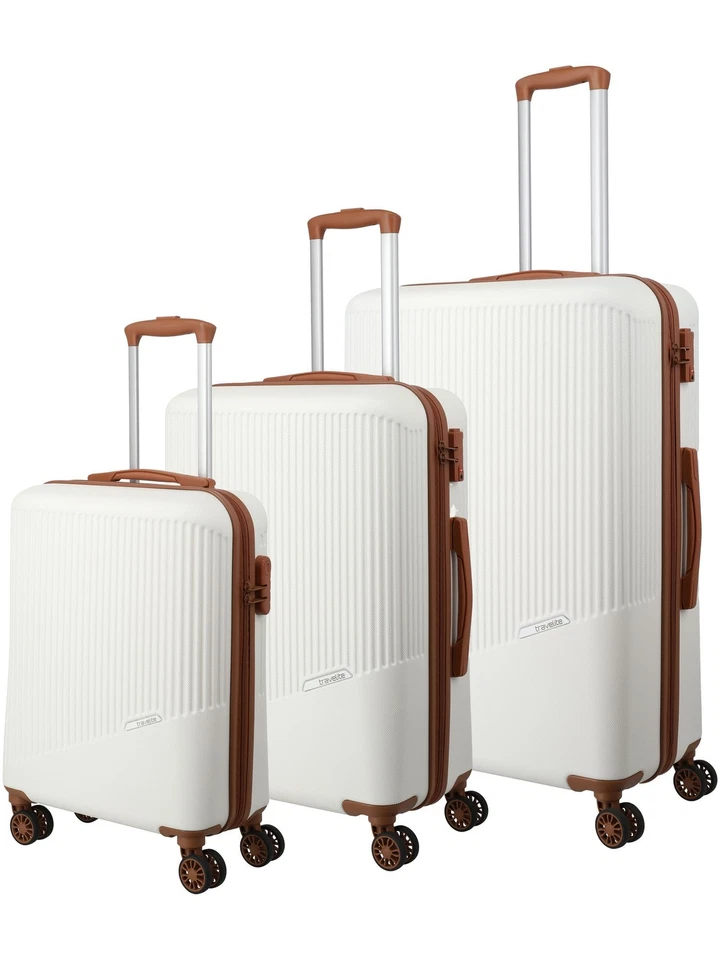 Travelite Trolley BALI 4w Hartschalenkoffer Set L/M/S Koffer Weiß - Bild 1 von 1