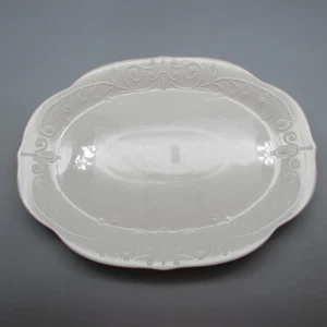 Lenox   China - FRENCH PERLE WHITE -  16" Oval Serving Platter N/O - Picture 1 of 4