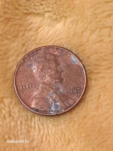 1967 Lincoln Penny No Mint Year Mark RARE Error L & TRUST on Rim - Picture 1 of 2