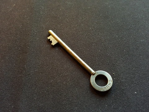 One Reclaimed Antique Cast Steel Georgian Chubb Key Door Furniture (EER196) Cover